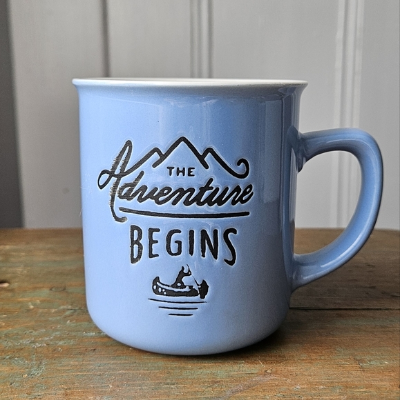 The Adventure Begins Canoe Blue and White CasaModerna Mug - Picture 8 of 8